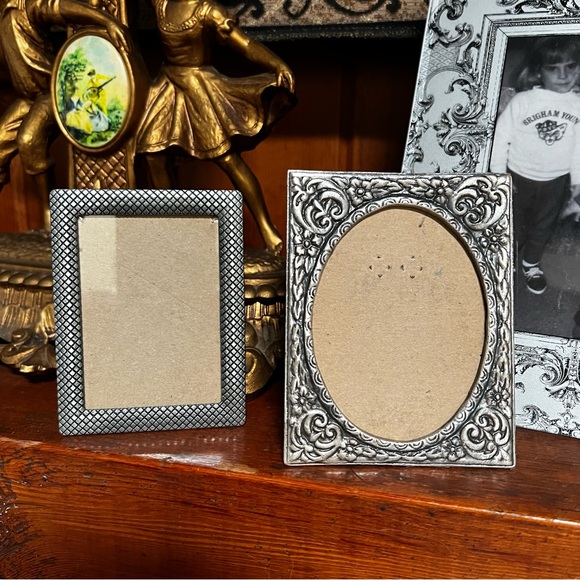 Vintage small standing frames silver Art Deco style - Picture 3 of 6